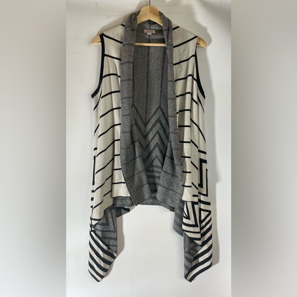 5 for $25: Striped Gray and Black Women's Sweater Vest